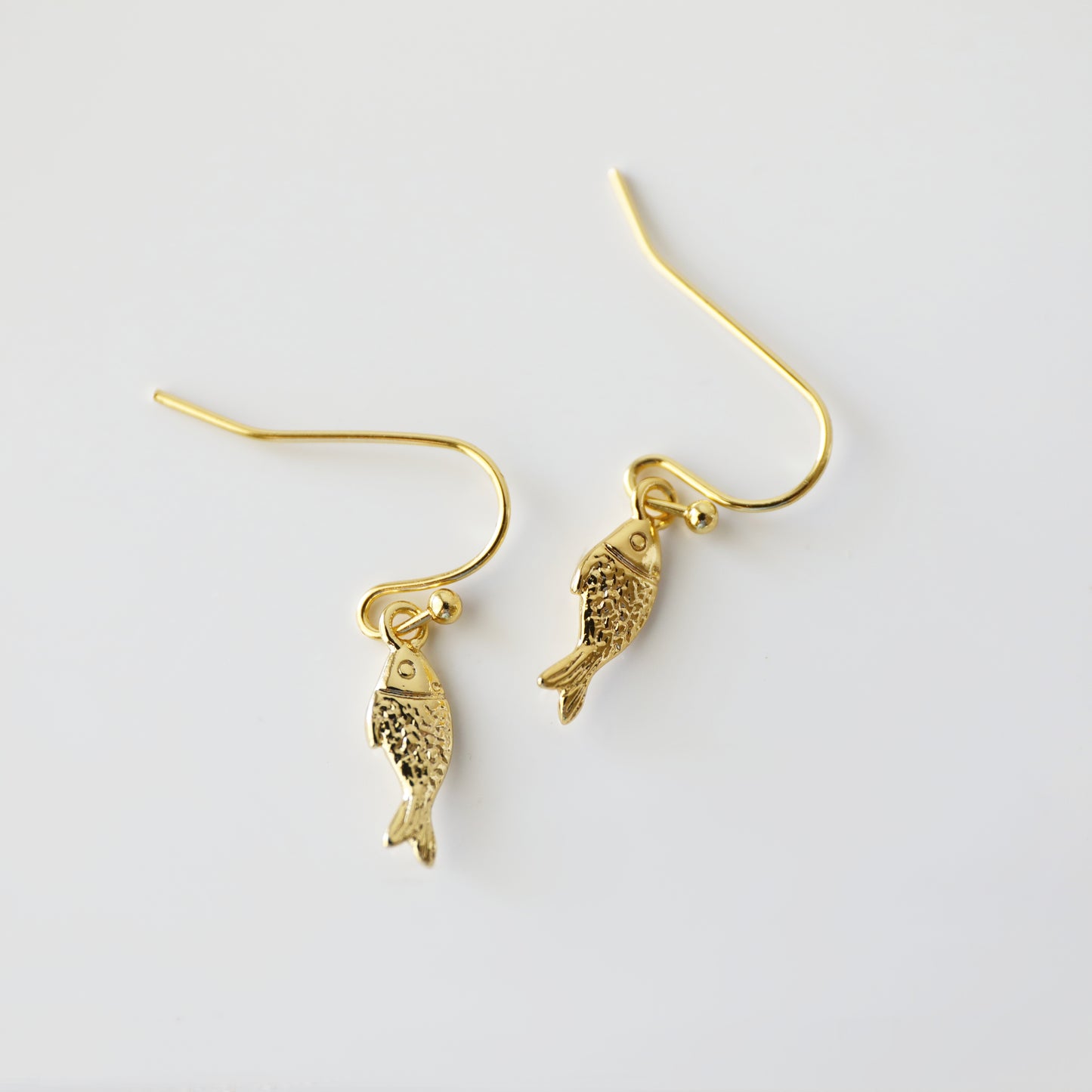 Tiny Gold Fish Earrings