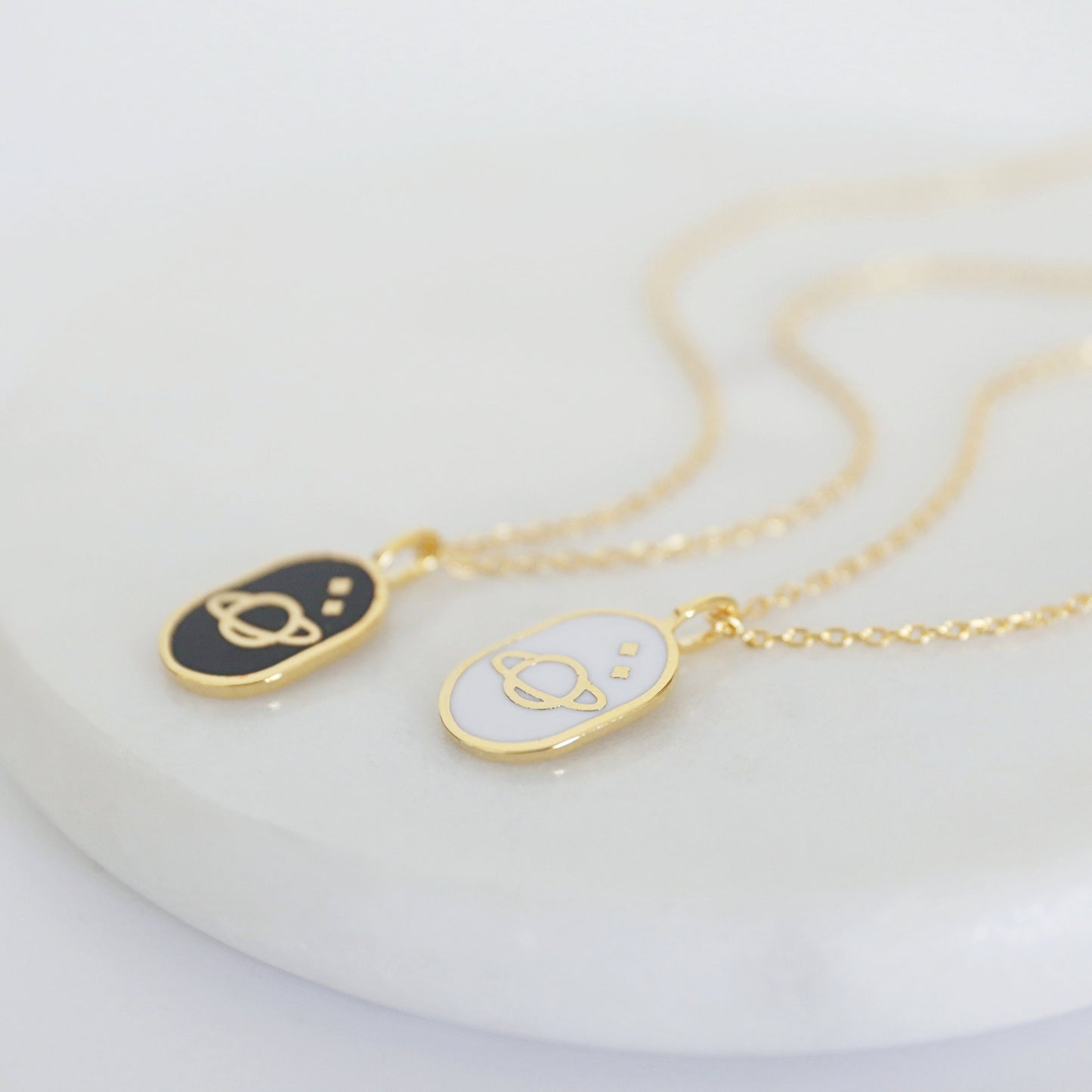 Space, Universe, Saturn, Planet Necklace