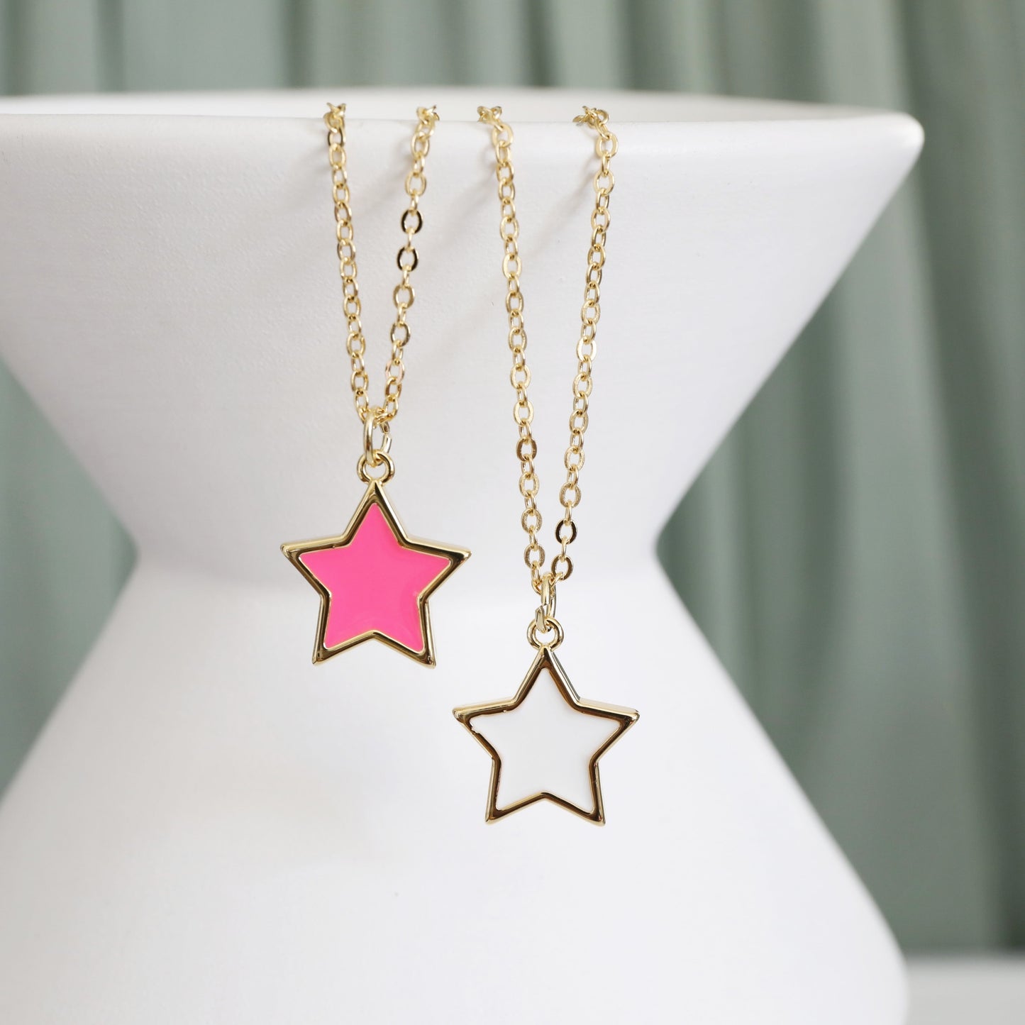 White Star Charm Necklace