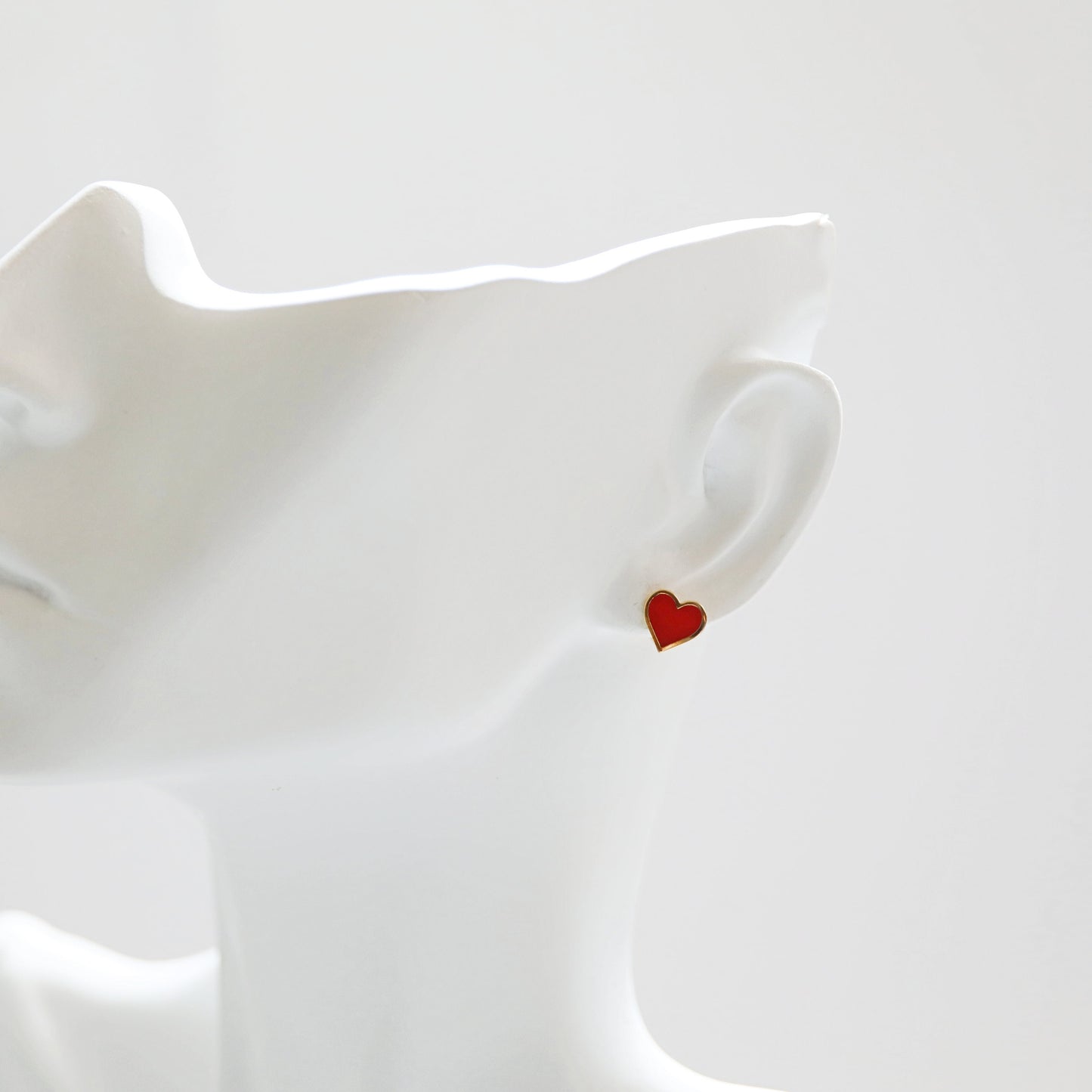 Super Tiny Red Heart Earrings, Heart Earrings,Birthday Gift, Graduation Gift