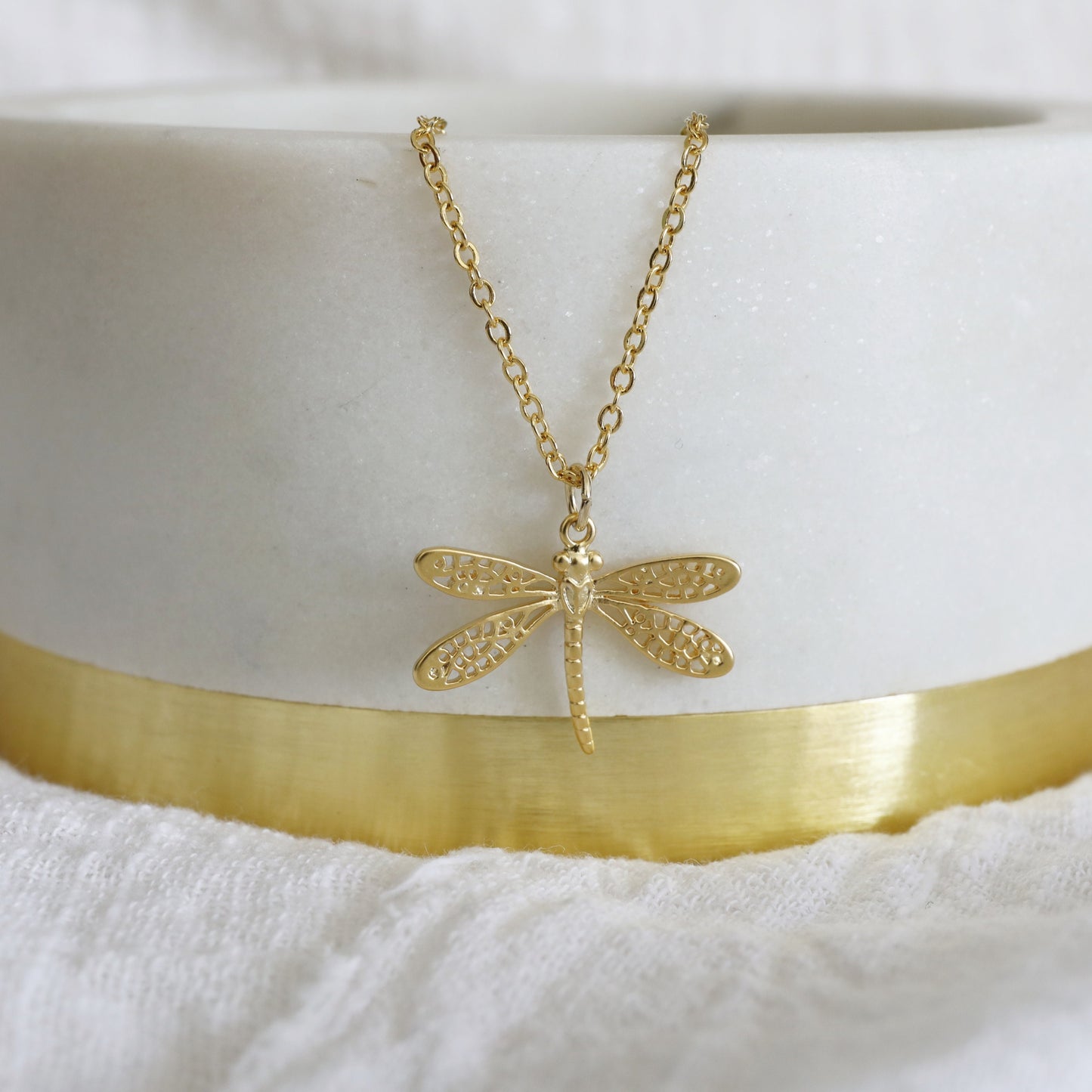 Dragonfly Necklace, Gold dragonfly Necklace, Birthday Gift, Layered Necklace