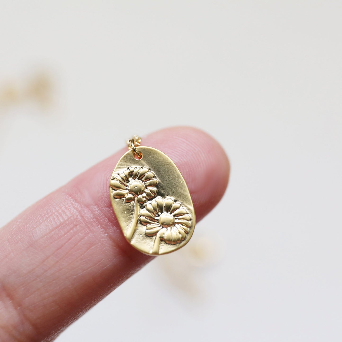 Two Flowers Pendant Necklace, Sister Necklace, Best Friend Necklace, BFF Necklace