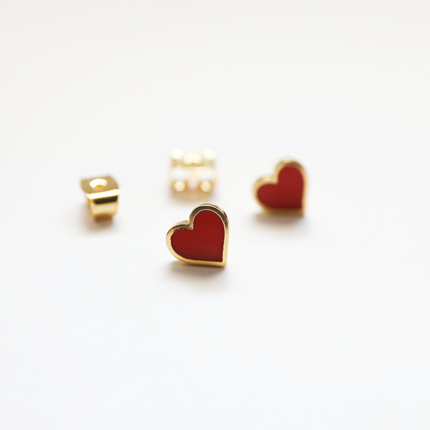 Super Tiny Red Heart Earrings, Heart Earrings,Birthday Gift, Graduation Gift