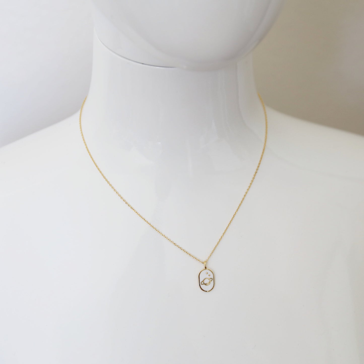 Space, Universe, Saturn, Planet Necklace