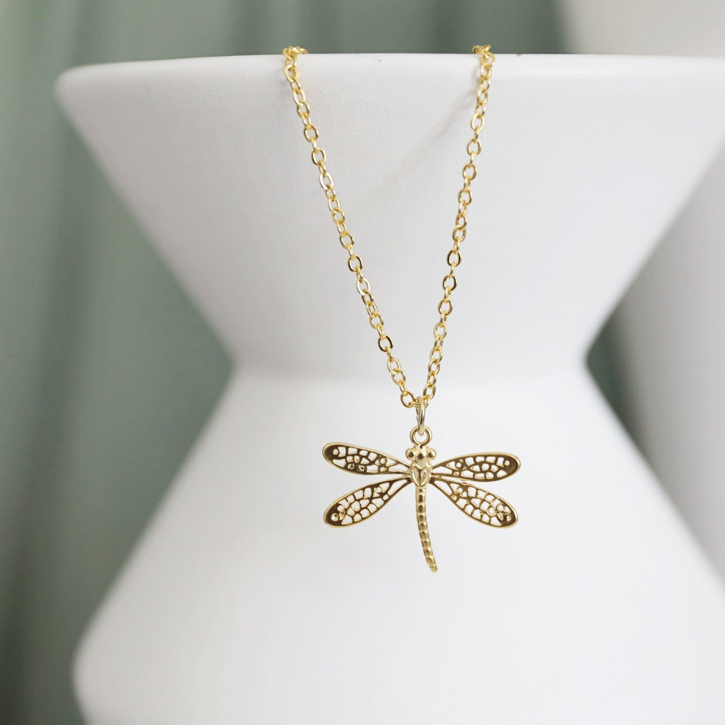 Dragonfly Necklace, Gold dragonfly Necklace, Birthday Gift, Layered Necklace