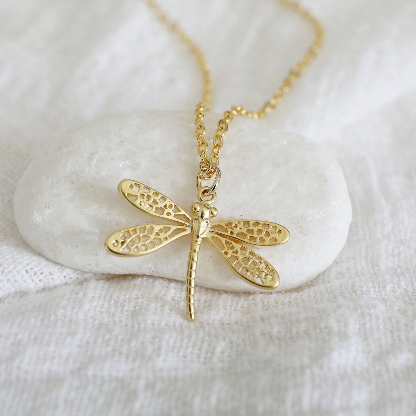 Dragonfly Necklace, Gold dragonfly Necklace, Birthday Gift, Layered Necklace