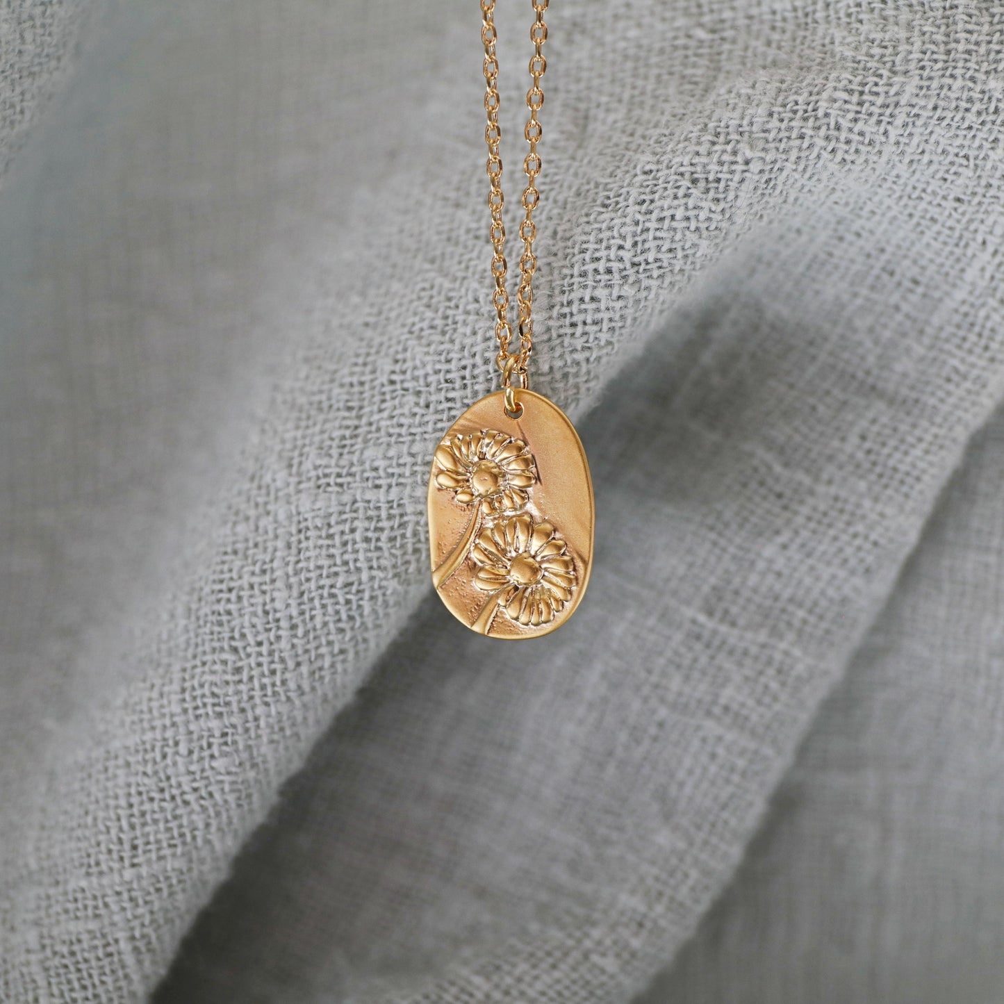 Two Flowers Pendant Necklace, Sister Necklace, Best Friend Necklace, BFF Necklace