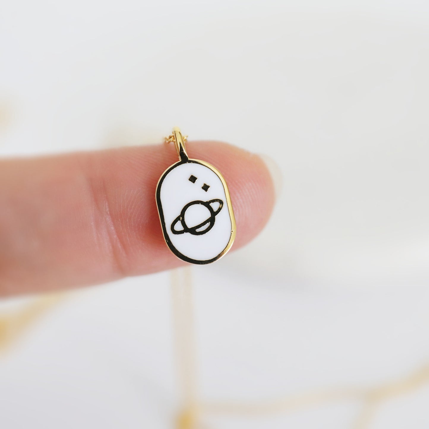 Space, Universe, Saturn, Planet Necklace