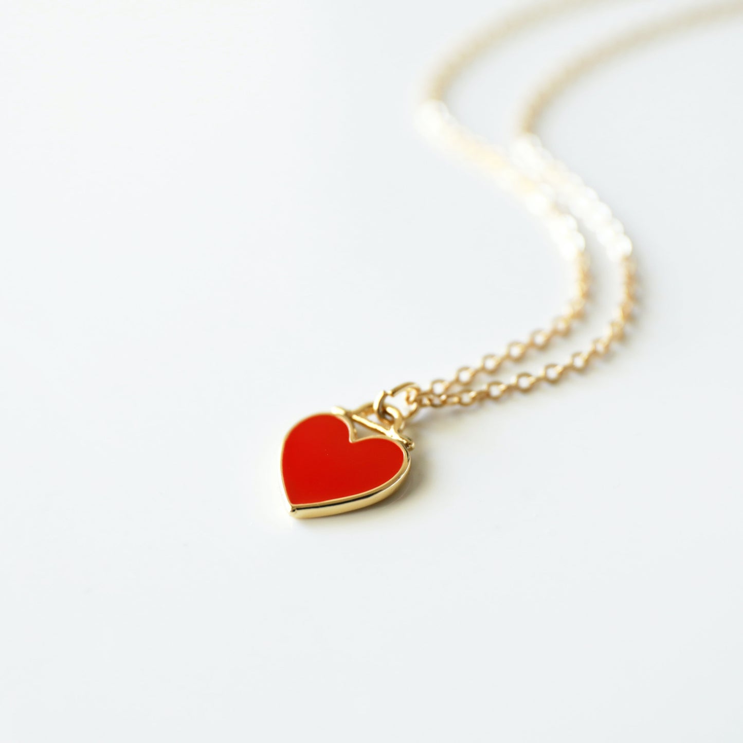Dainty Red Heart Necklace