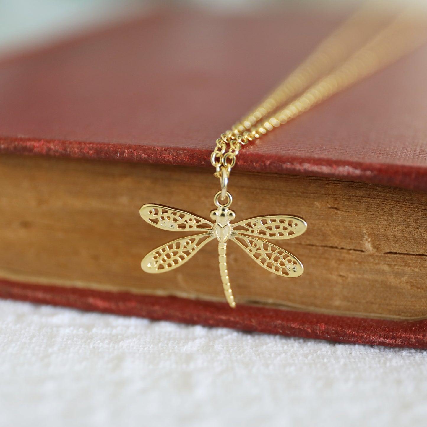 Dragonfly Necklace, Gold dragonfly Necklace, Birthday Gift, Layered Necklace