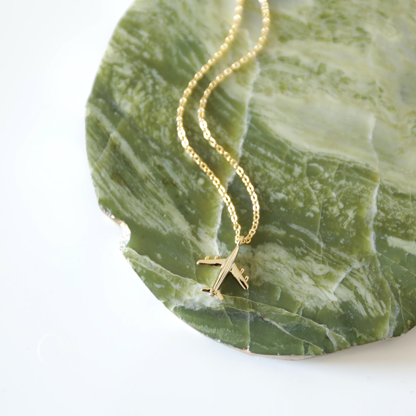Airplane Charm Necklace, Gold Tiny Airplane Necklace, Dainty Necklace, Minimalist Necklace, Birthday Gift
