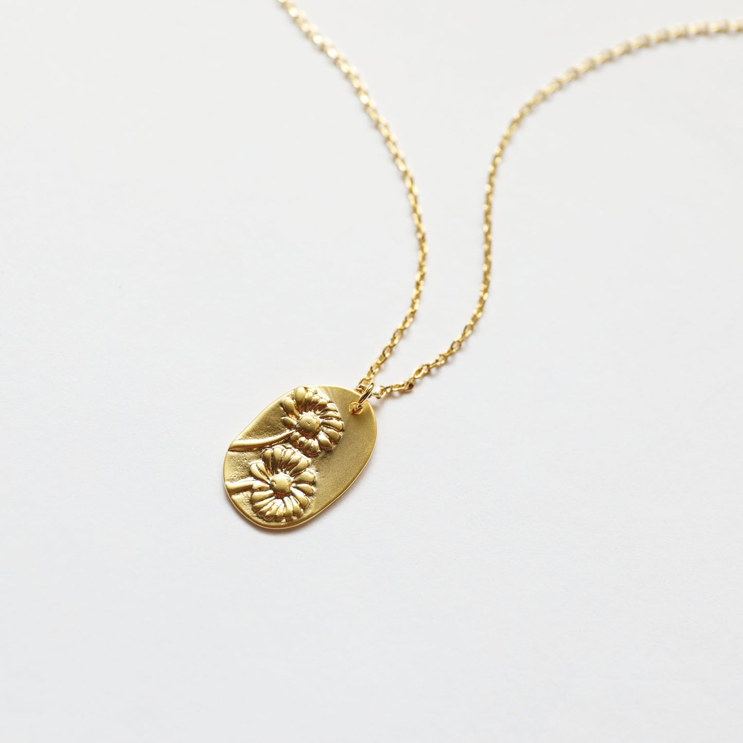 Two Flowers Pendant Necklace, Sister Necklace, Best Friend Necklace, BFF Necklace