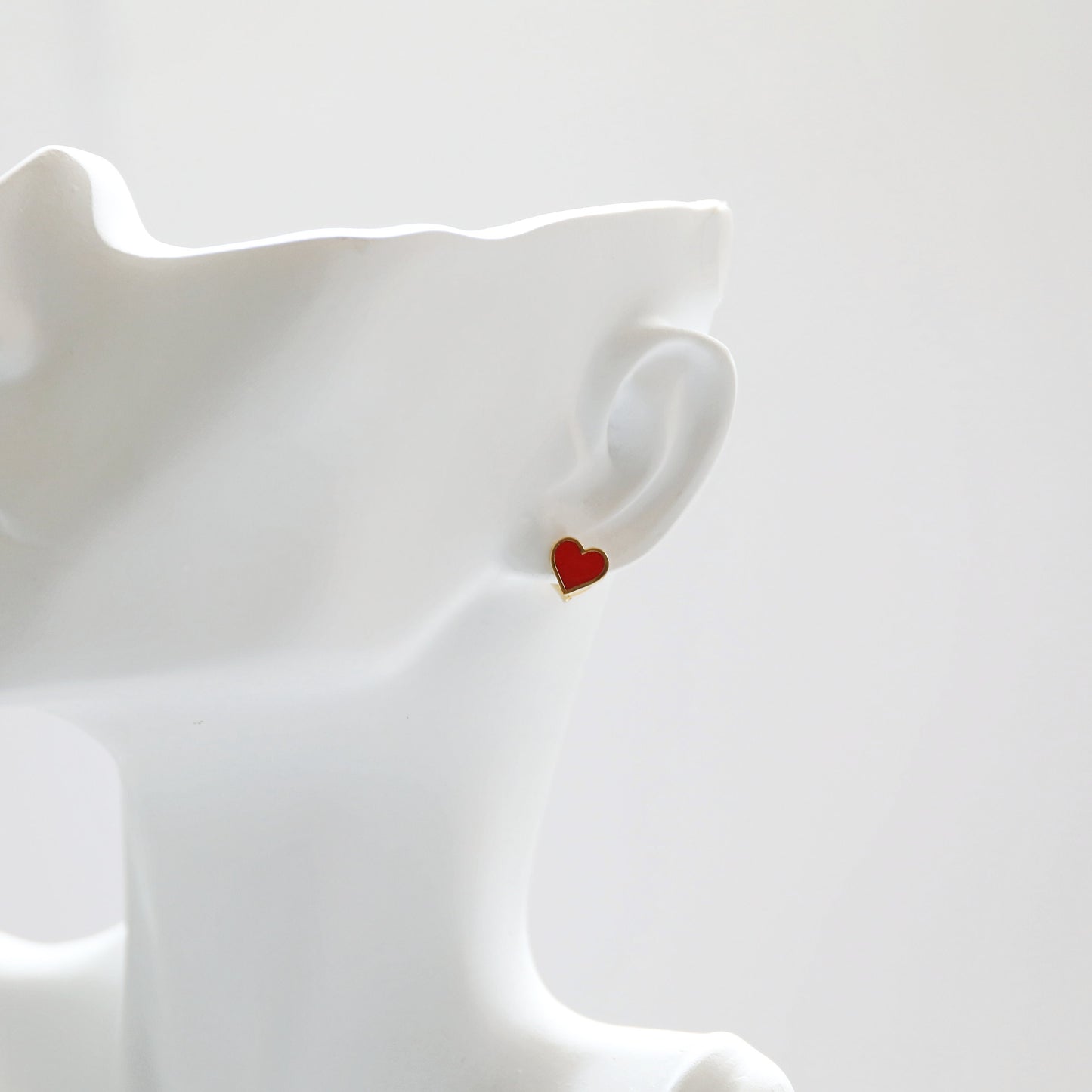 Super Tiny Red Heart Earrings, Heart Earrings,Birthday Gift, Graduation Gift