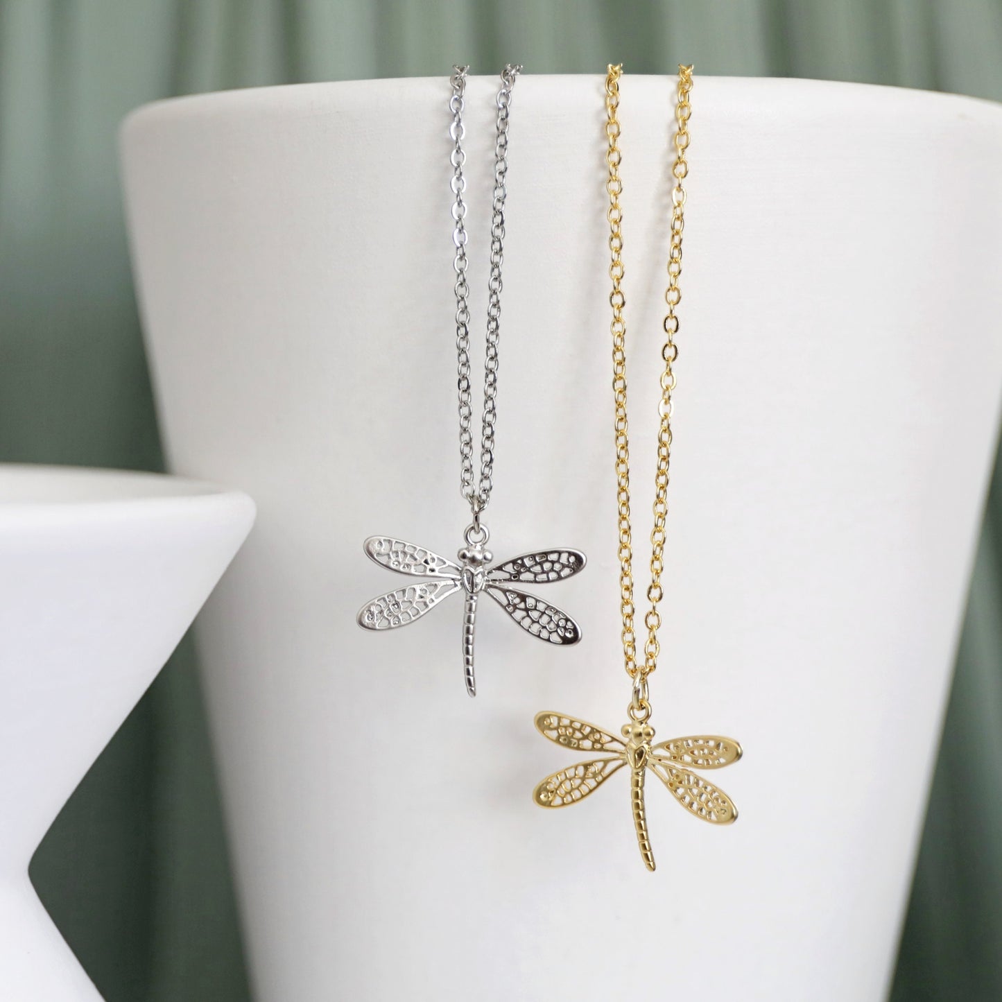 Dragonfly Necklace, Gold dragonfly Necklace, Birthday Gift, Layered Necklace