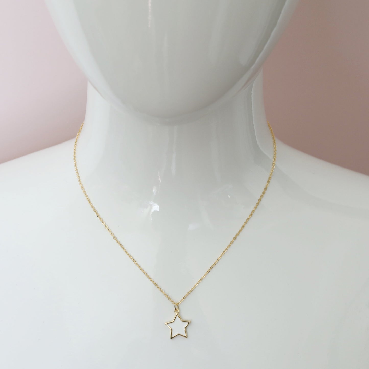 White Star Charm Necklace